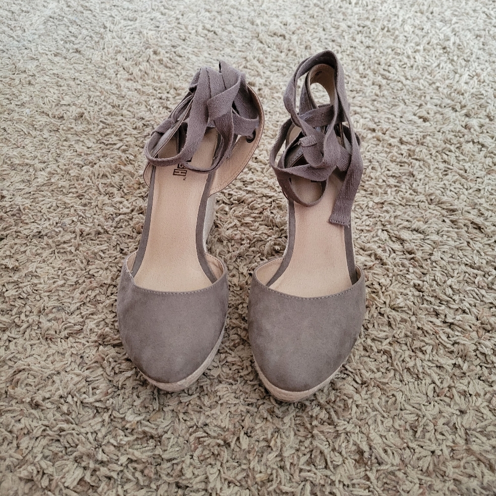 Brash Lace Up Wedges